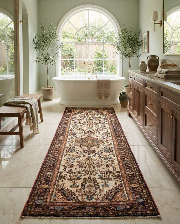 3' 5 x 9' 2 Ardabil Wool Runner Rug