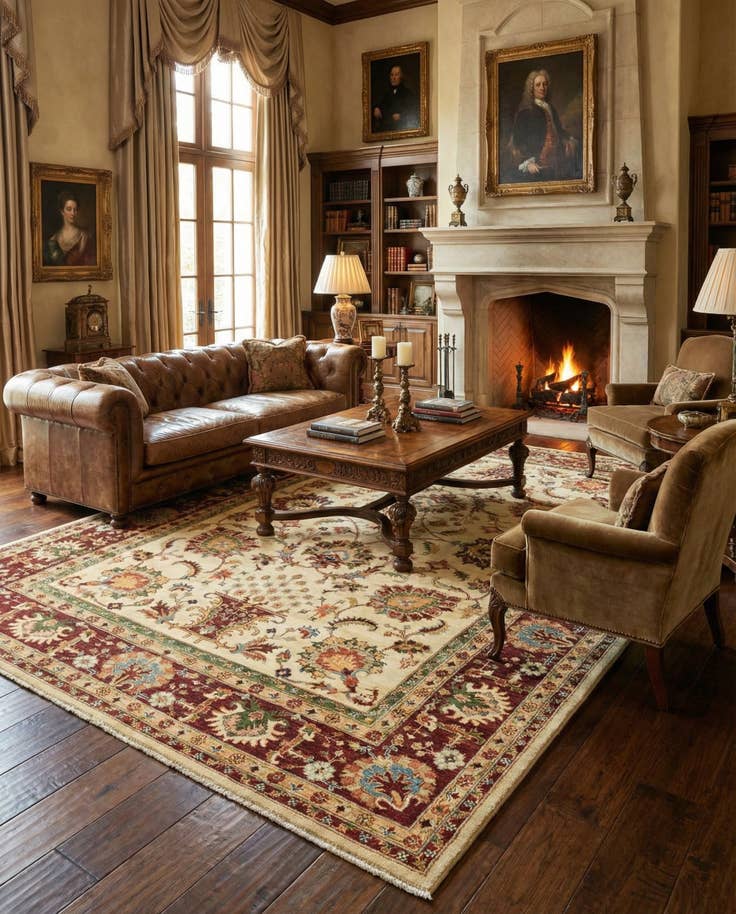 Detail image of 6' 10 x 9' 7 Hand Knotted Ariana Ziegler Rug