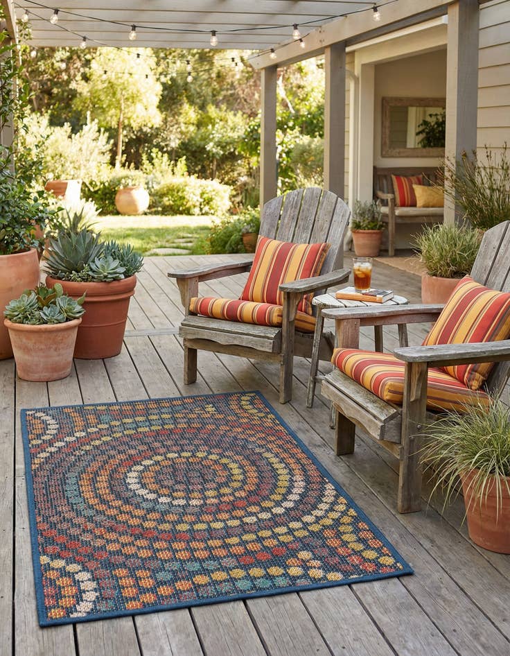 Detail image of 2' x 3' 1  Washable Baja Indoor / Outdoor Rug