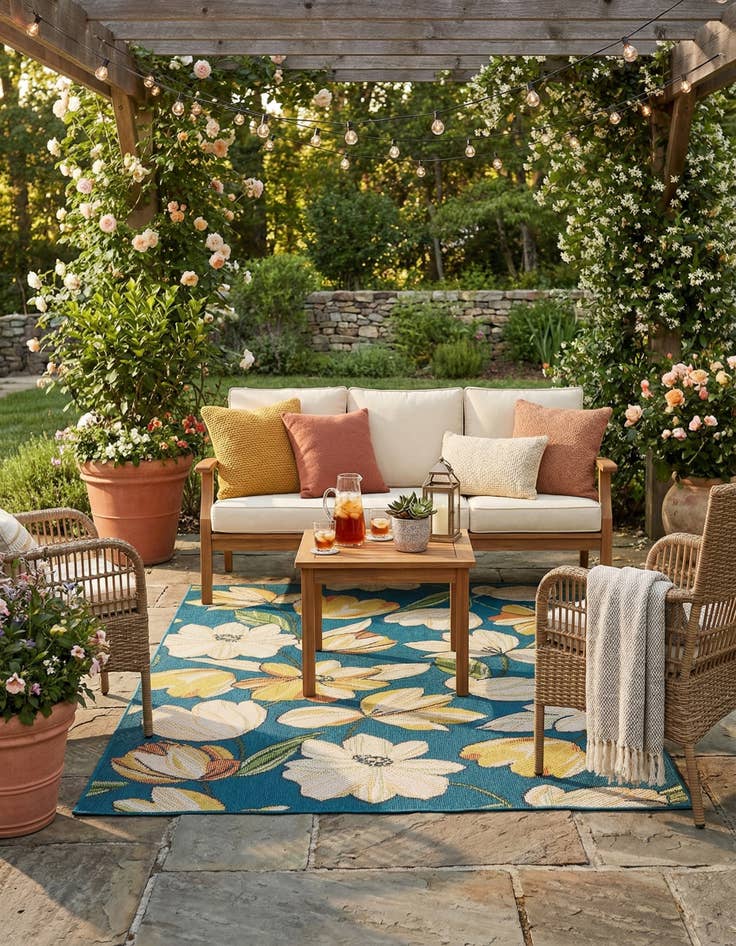 Detail image of 6' x 9' Easy-Clean Baja Indoor / Outdoor Rug
