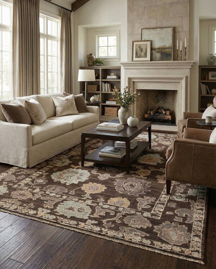 Detail image of 10' 3 x 14' 4 Hand Knotted Oushak Wool Rug