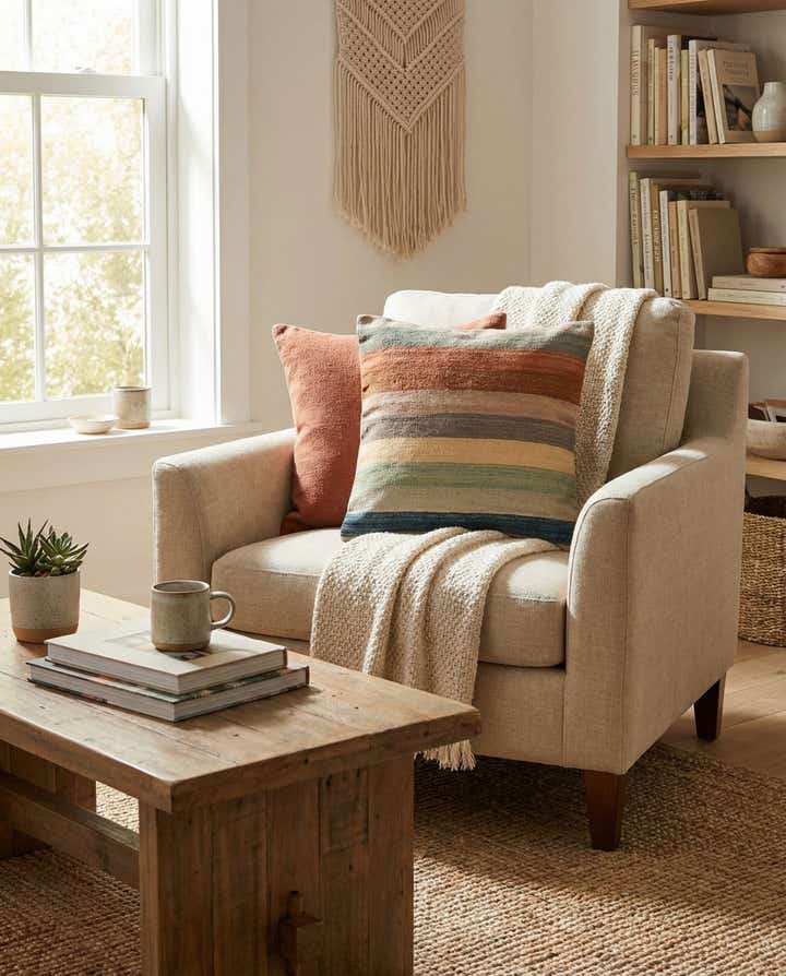 2' 2 x 2' 5 Hand Woven Pillow Wool Square Rug