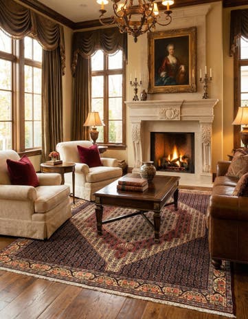 6' 10 x 9' 2 Senneh Wool Rug