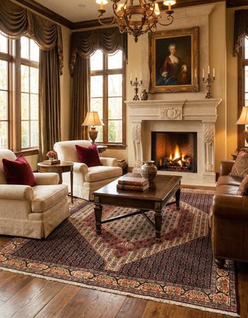 6' 10 x 9' 2 Senneh Wool Rug