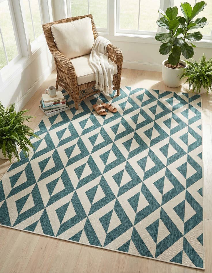 Detail image of 9' x 12'  Washable Jill Zarin Napa Indoor / Outdoor Rug