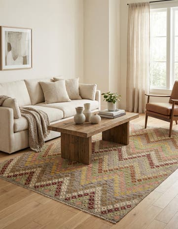 6' x 8' Hand Woven Kilim Modern Wool Rug