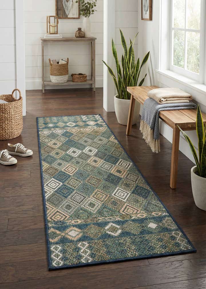 2' x 6' Easy-Clean Baja Indoor / Outdoor Runner Rug