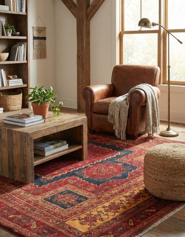 Rust Red Boutique Square Rug