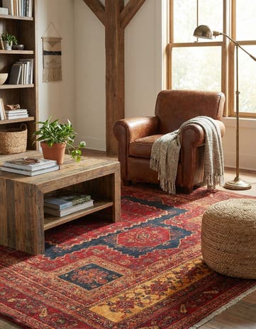Rust Red Boutique Square Rug