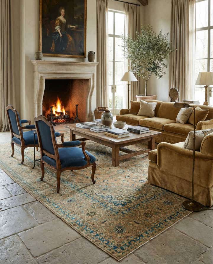9' 6 x 13' Hand Knotted Ultra Vintage Persian Wool Rug