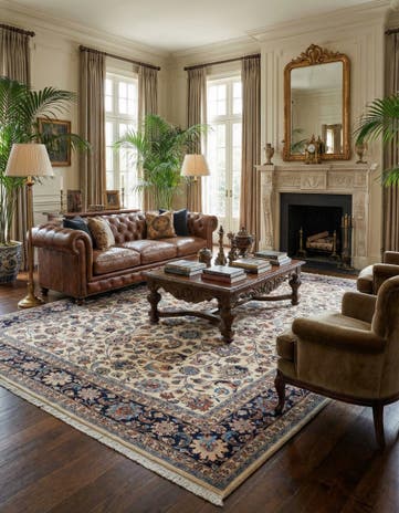 9' 10 x 12' 8 Hand Knotted Mashad Persian Wool Rug