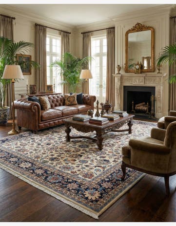 9' 10 x 12' 8 Hand Knotted Mashad Persian Wool Rug