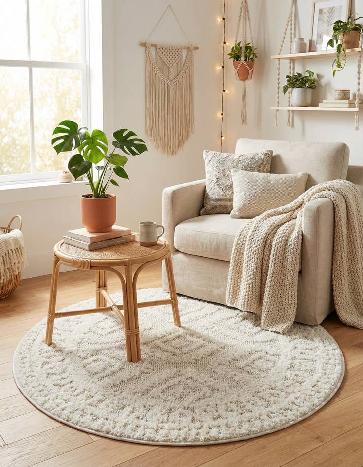 Detail image of  3' 3 x 3' 3 Boho Round Rug