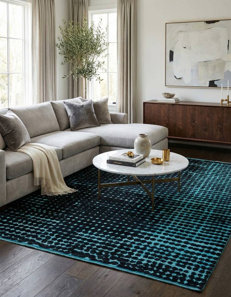 Detail image of 8' x 10' 2  Hand Knotted Darya Wool Rug