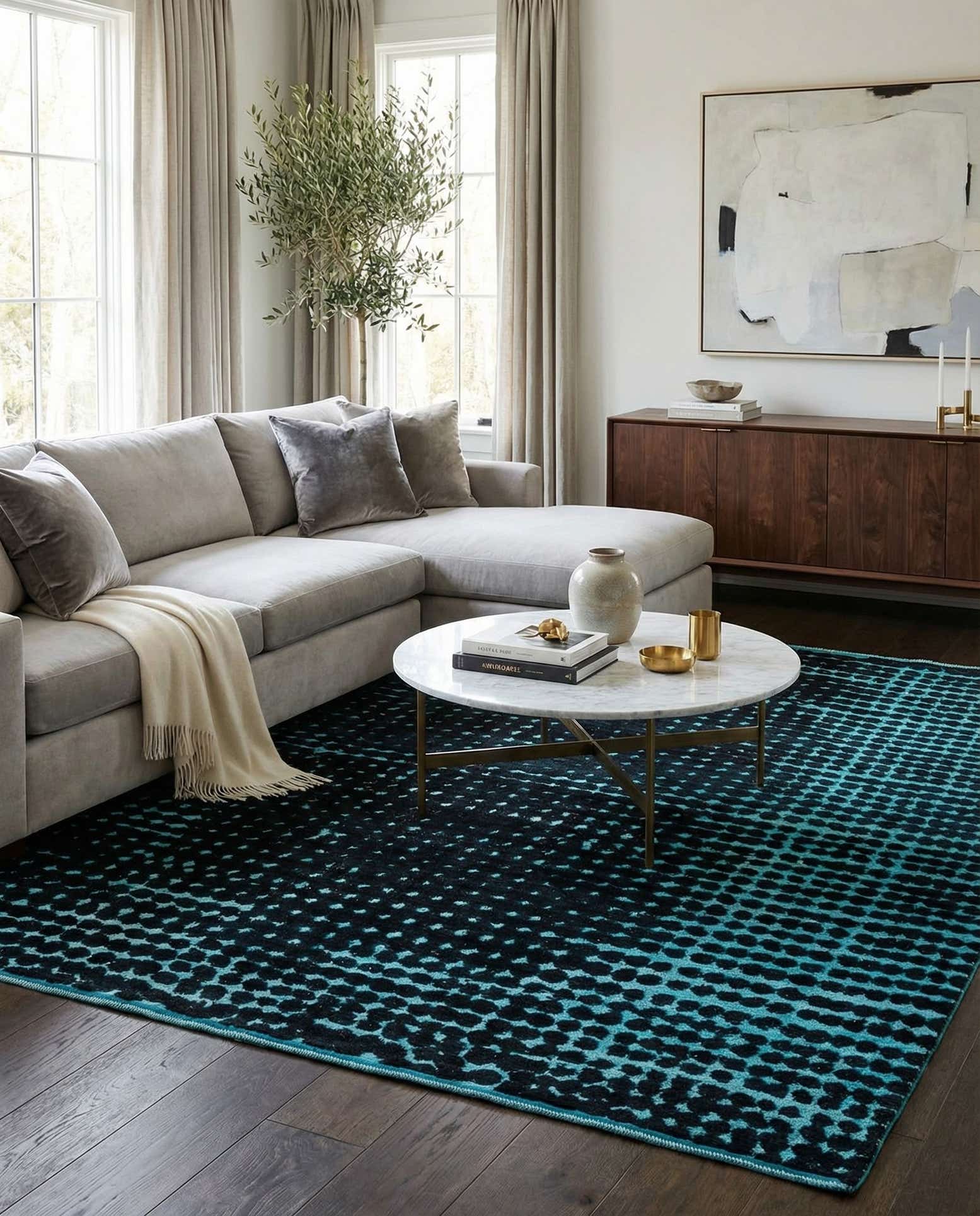8' x 10' 2 Hand Knotted Darya Wool Rug