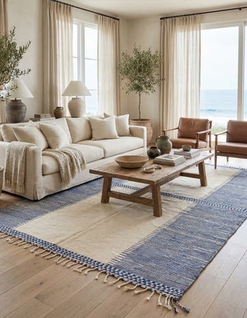 7' 2 x 11' Hand Knotted Moroccan Wool Rug