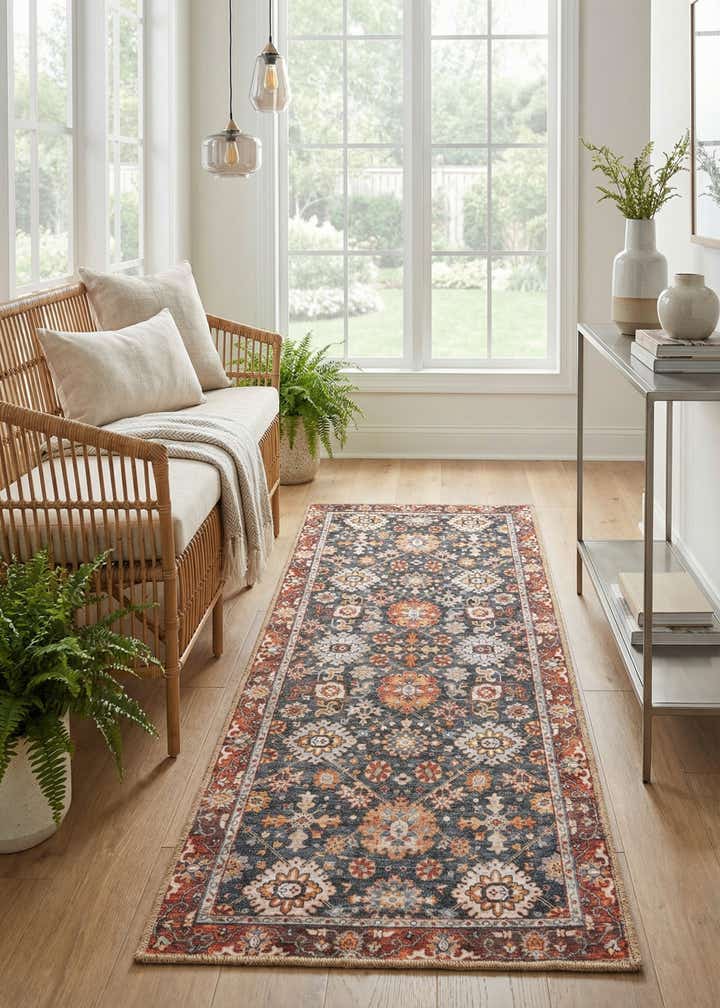 2' x 5' 1 Washable Timeless Runner Rug