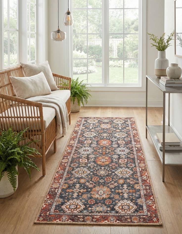 Detail image of 2' x 5' 1 Washable Timeless Runner Rug