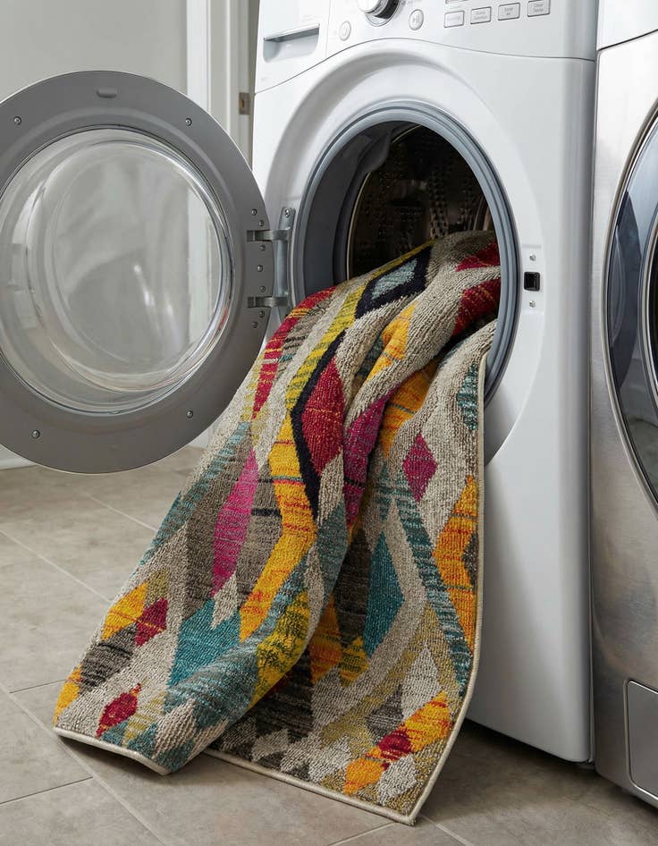 Detail image of 4' x 6'  Washable Santa Fe Rug