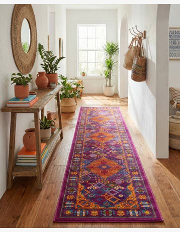 Fuchsia Calypso Runner Rug