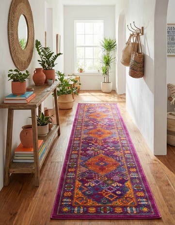 Fuchsia Calypso Runner Rug