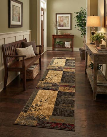 Beige Coffee Shop Runner Rug