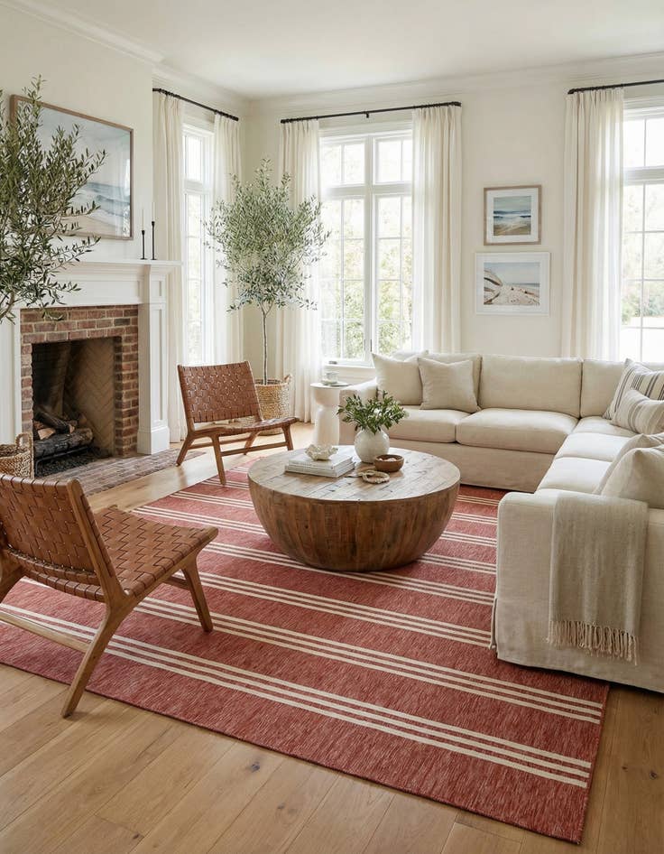 Detail image of 13' x 13'  Washable Jill Zarin Anguilla Indoor / Outdoor Square Rug