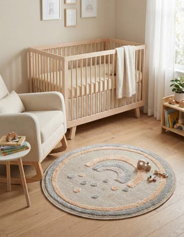 3' x 3' Whimsy Kids Round Rug