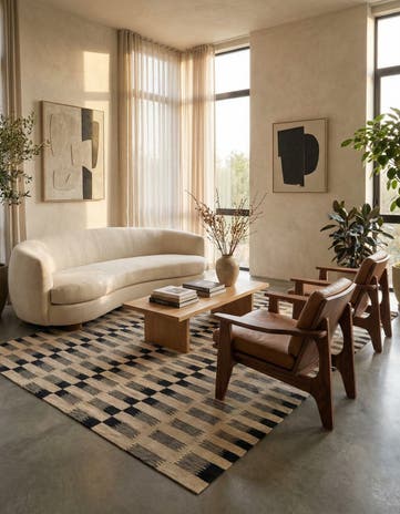 5' 9 x 7' 8 Hand Woven Kilim Modern Wool Rug