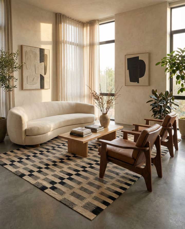 5' 9 x 7' 8 Hand Woven Kilim Modern Wool Rug