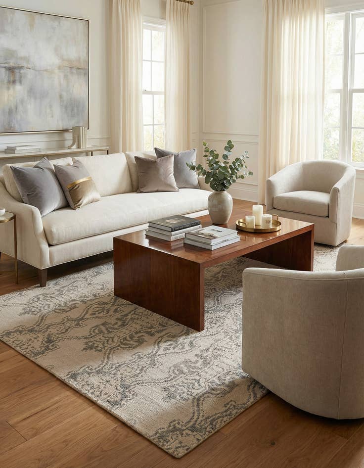 Detail image of 5' 10 x 8' 7  Hand Knotted Luna Rug