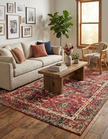 Burgundy Saturn Rug