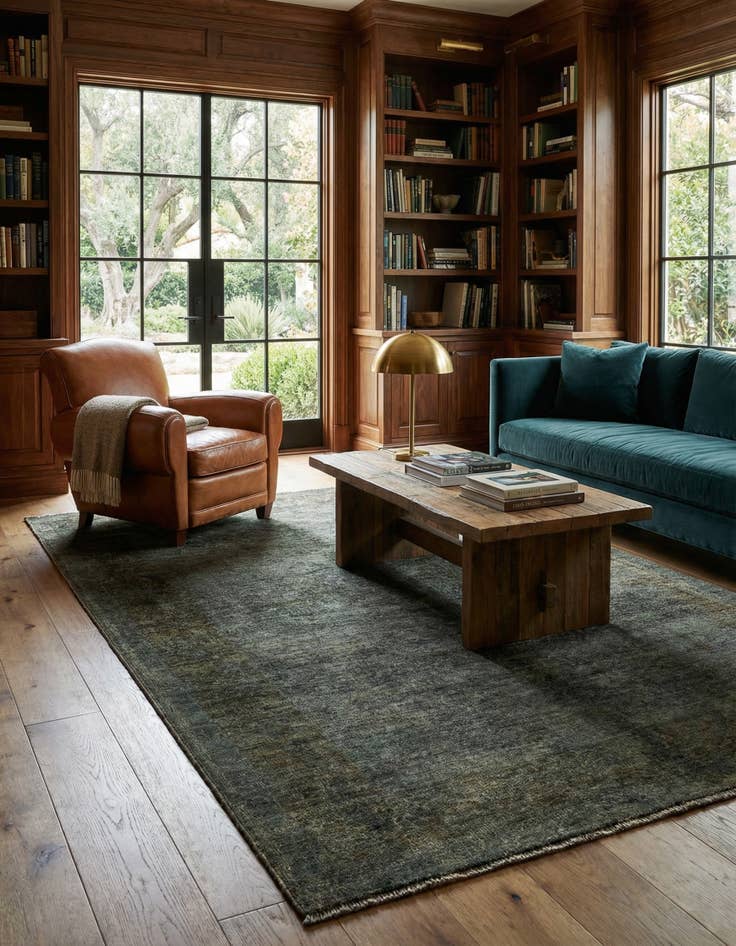 Detail image of  4' x 6' 3  Hand Knotted Over-Dyed Ziegler Rug