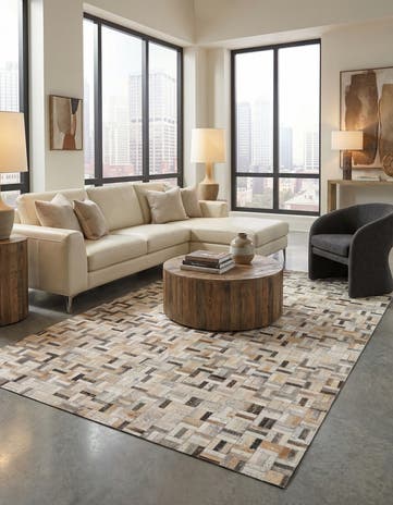 5' x 8' 1 Cowhide Stocks Rug