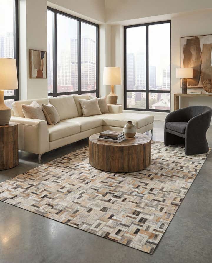 5' x 8' 1 Cowhide Stocks Rug