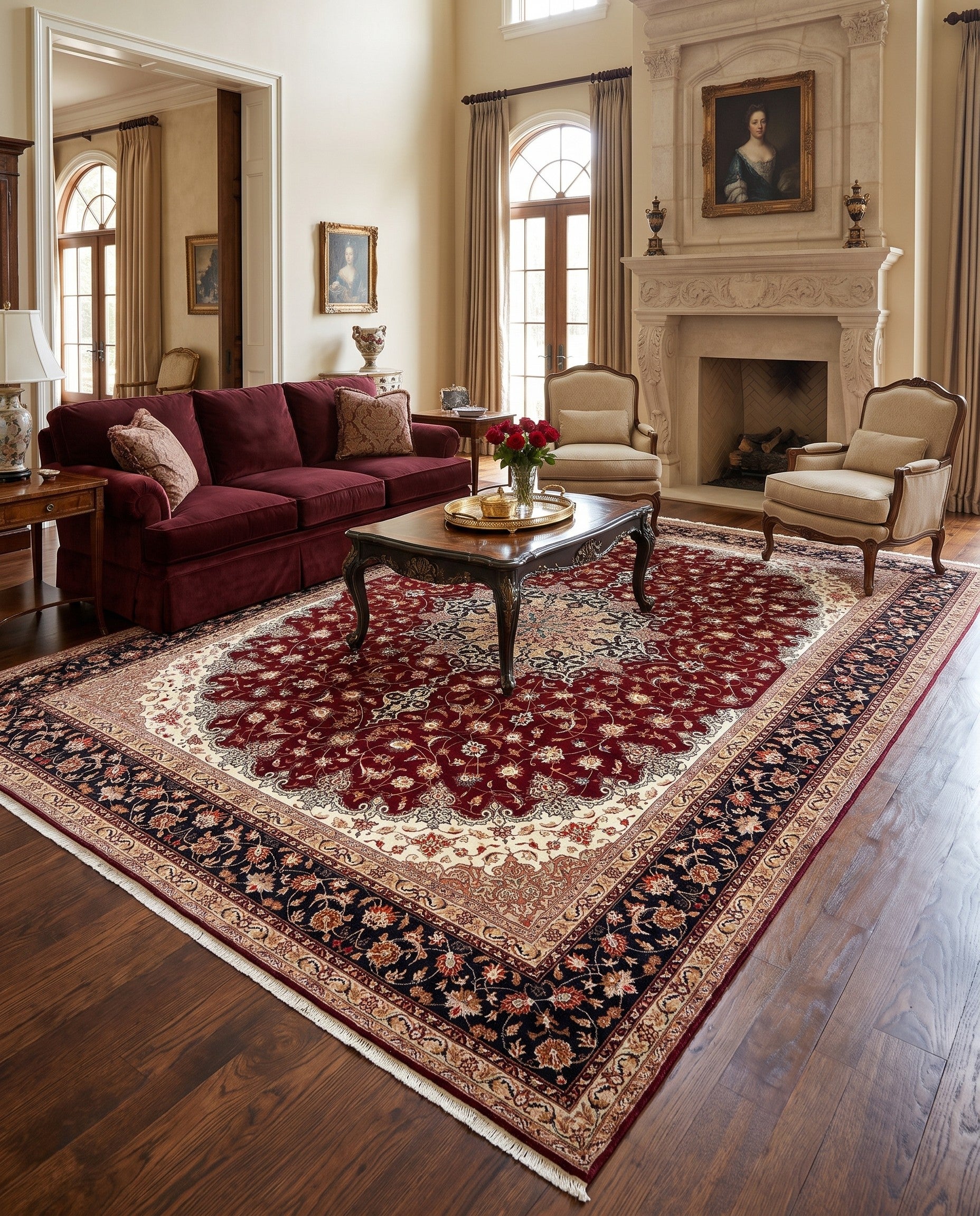 9' 10 x 13' 5 Tabriz Wool Rug