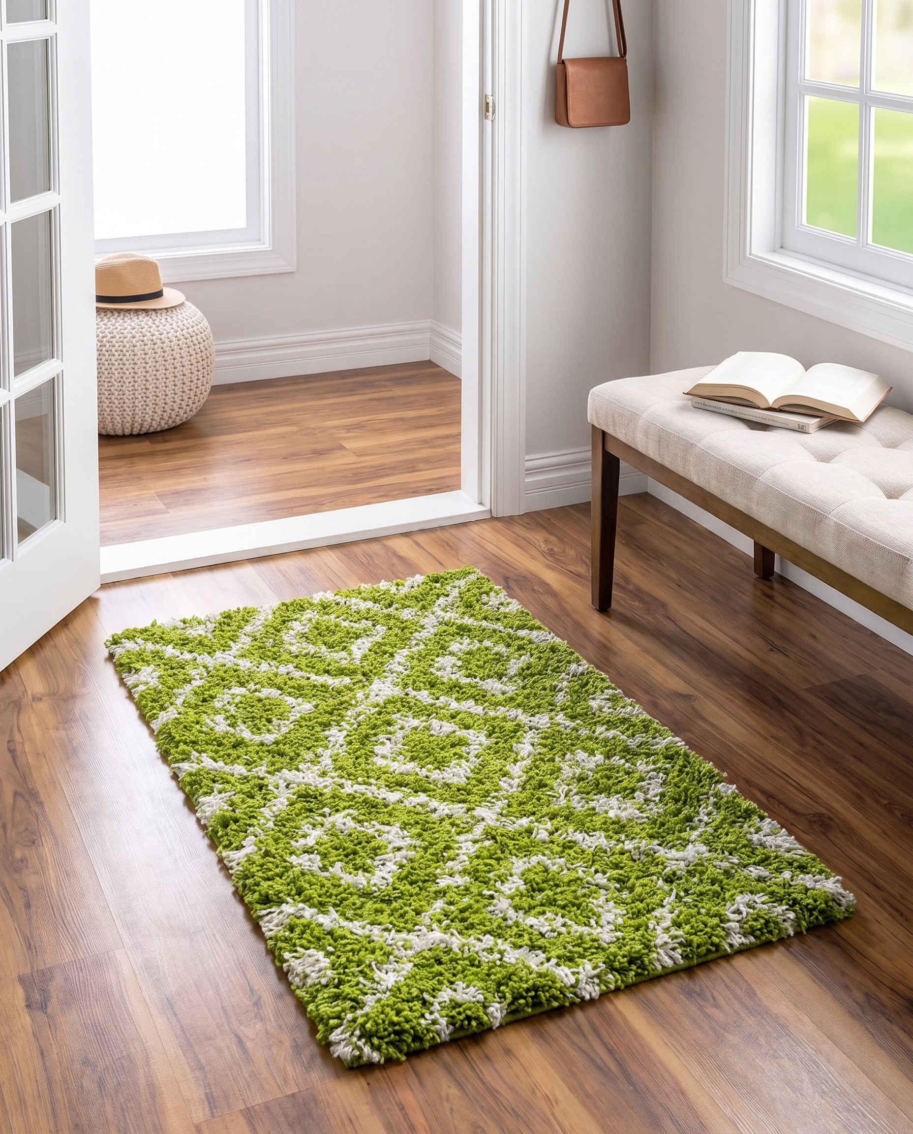 2' x 3' Lattice Shag Rug