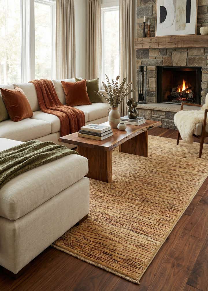 6' 8 x 9' 5 Hand Knotted Modern Ziegler Rug