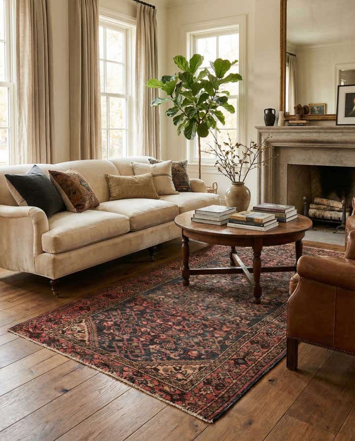 3' 9 x 7' 1 Hand Knotted Ultra Vintage Persian Wool Rug