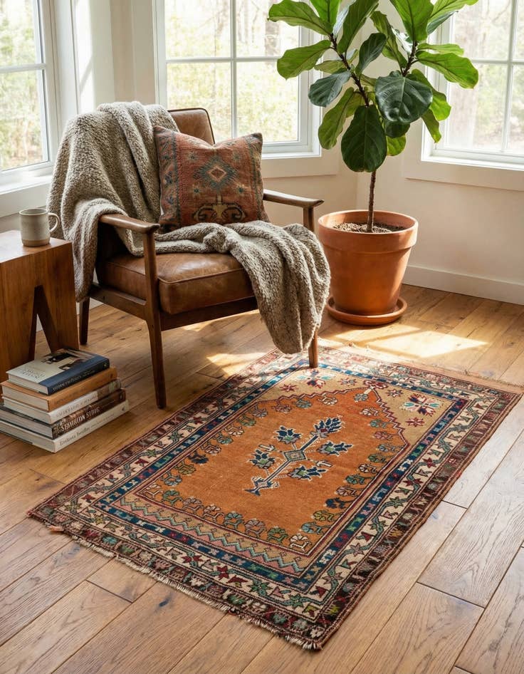 Detail image of 2' 10 x 3' 10  Hand Knotted Anatolian Wool Rug