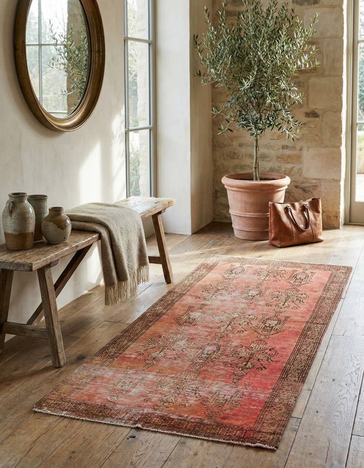 Detail image of 2' 10 x 5' 7  Hand Knotted Ultra Vintage Persian Wool Rug