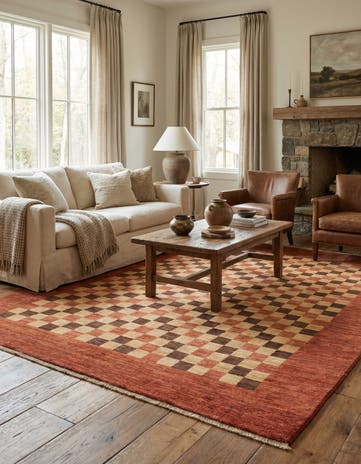 6' 8 x 9' 9 Hand Knotted Kashkuli Gabbeh Wool Rug