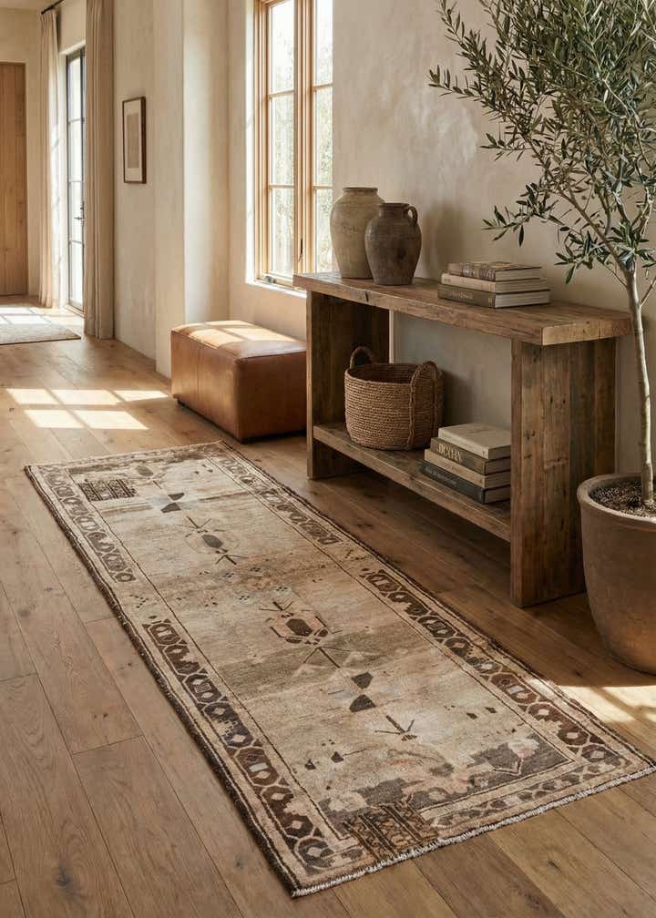 3' 6 x 9' 9 Hand Knotted Ultra Vintage Persian Wool Runner Rug