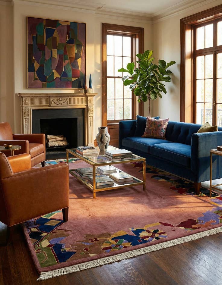 Detail image of  6' 8 x 10'  Hand Knotted Tibet Wool Rug