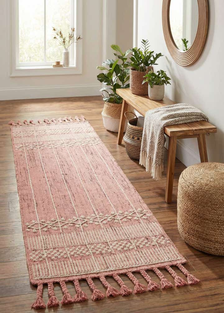 2' 2 x 6' 7 Easy-Clean Eco Bohemian Indoor / Outdoor Runner Rug