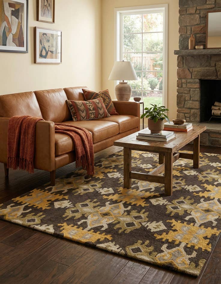 Detail image of 5' x 8' Luna Wool Rug