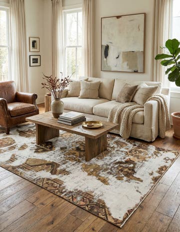 6' 3 x 9' 8 Hand Knotted Ultra Vintage Persian Wool Rug