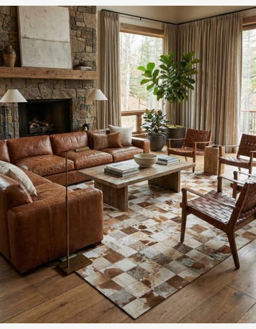 8' 1 x 9' 11 Cowhide - Patchwork Rug