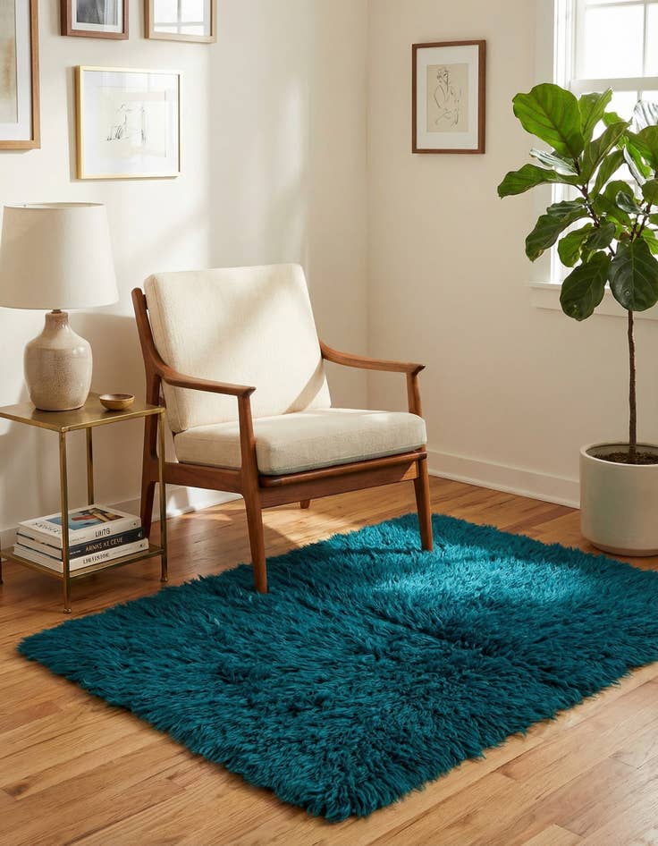 Detail image of  3' 1 x 4'  Hand Knotted Moroccan Wool Rug