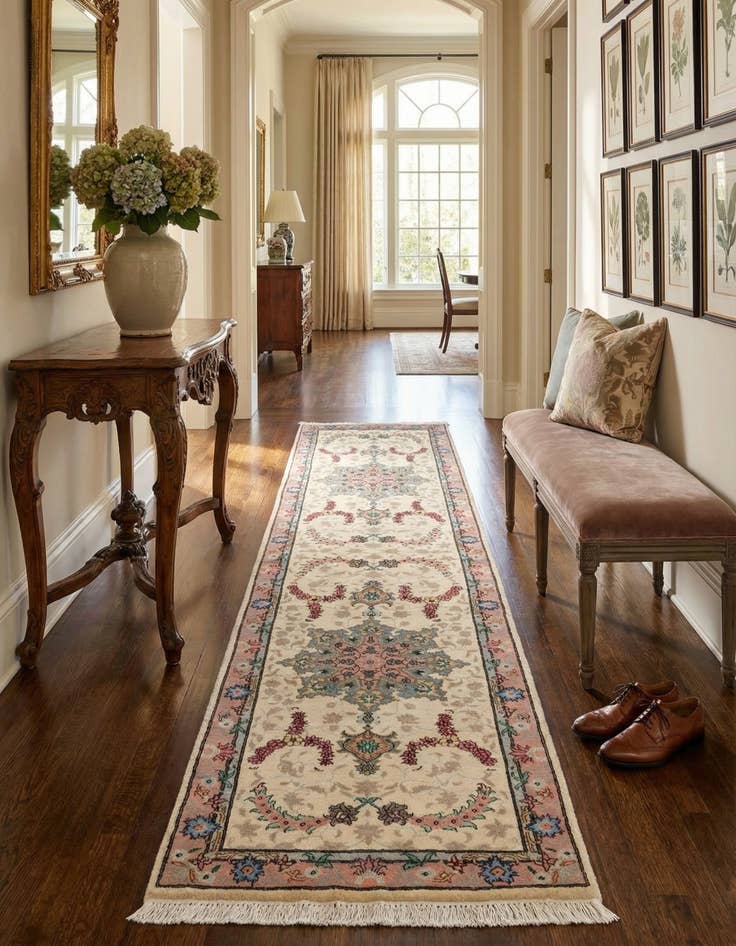 Detail image of 2' 11 x 12' 6 Kashan Wool Runner Rug